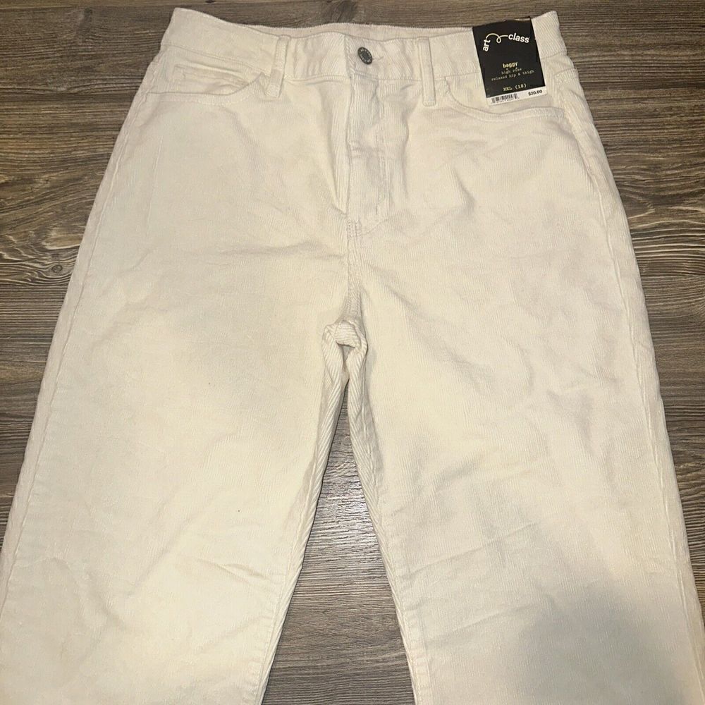 Girls' Corduroy Baggy Pants - art class Cream XXL(18). NWT. 4